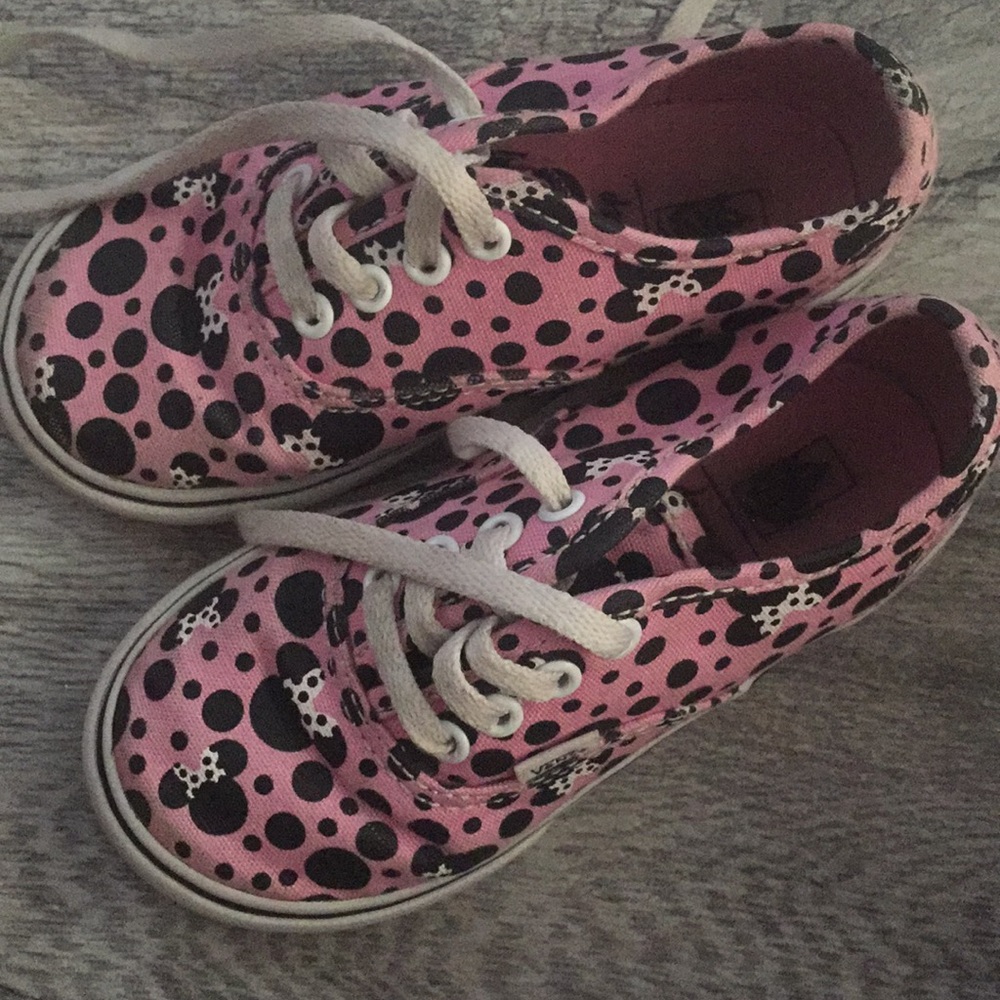 Minnie Mouse Vans size 8 pink good condition